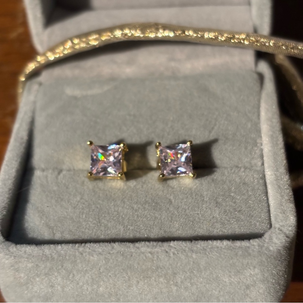Gold Cubic Zirconia Earrings
